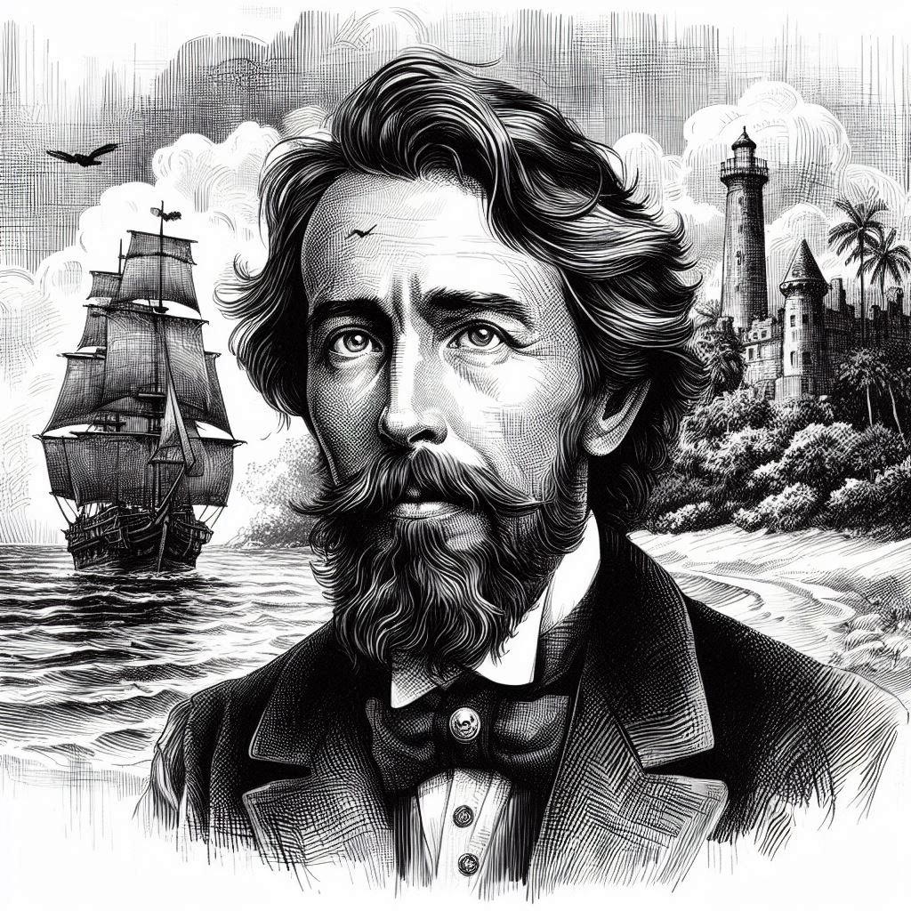 l'écrivain Robert lui Stevenson - l'ile au trésor